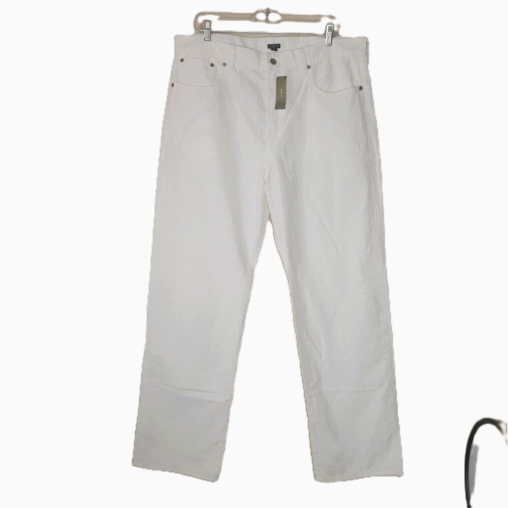 NWT J. Crew Micro-Wale Corduroy Pants 32/14 Straight Leg Lightweight 100% Cotton